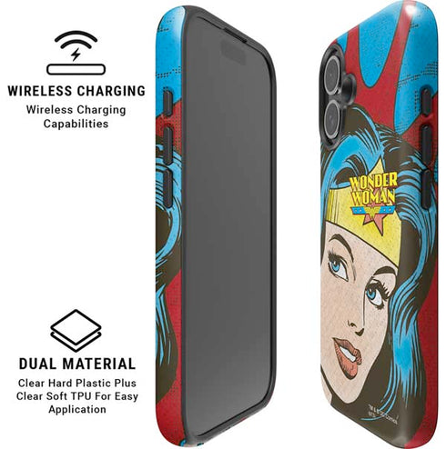 DC Comics Wonder Woman Vintage Profile iPhone 16 Plus Magsafe Impact Case